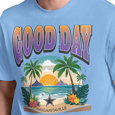 Men's Margaritaville Light Blue Dallas Cowboys Good Day T-Shirt