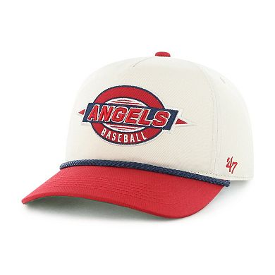 Youth '47 Natural/Red Los Angeles Angels Frame Out Hitch Adjustable Hat