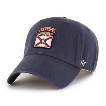 Men's '47 Navy Florida Panthers Alternate Logo Clean Up Adjustable Hat