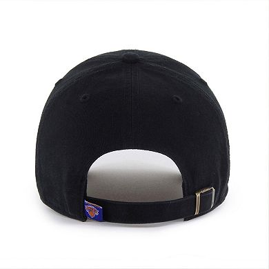 Men's '47 New York Knicks Black on Black Clean Up Adjustable Hat