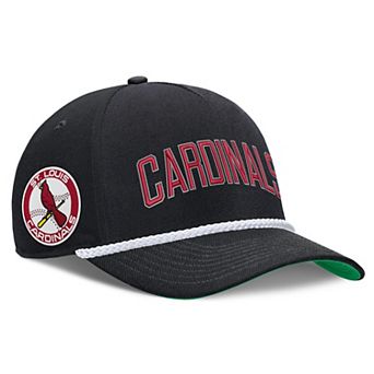 Men's Nike Black St. Louis Cardinals Cooperstown Collection Rise Adjustable Hat