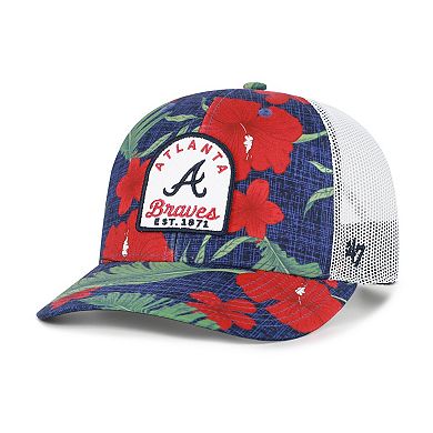 Men's '47 Navy Atlanta Braves Tei Beachside Adjustable Trucker Hat