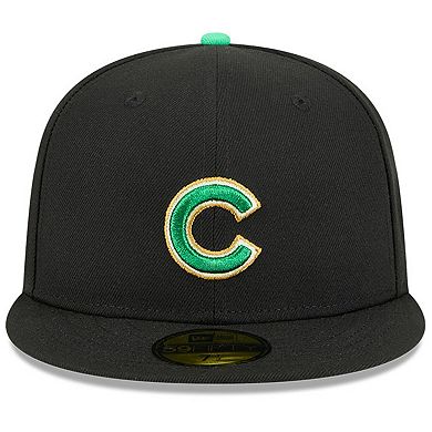 Men's New Era Black Chicago Cubs 2026 St. Patrick's Day 59FIFTY Fitted Hat