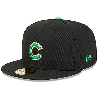 Men's New Era Black Chicago Cubs 2026 St. Patrick's Day 59FIFTY Fitted Hat