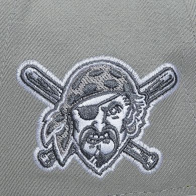 Men's Mitchell & Ness Gray Pittsburgh Pirates Thunderstorm Head Coach Pro-Crown Adjustable Hat