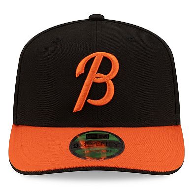 Men's New Era Black/Orange Baltimore Orioles Player Replica 9SEVENTY Adjustable Hat