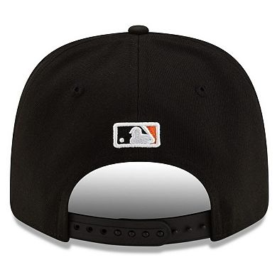Men's New Era Black/Orange Baltimore Orioles Player Replica 9SEVENTY Adjustable Hat