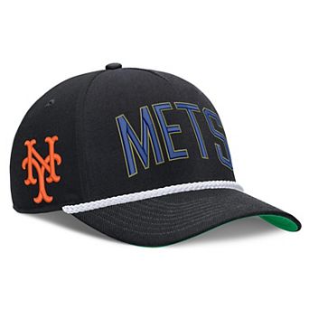 Men's Nike Black New York Mets Cooperstown Collection Rise Adjustable Hat