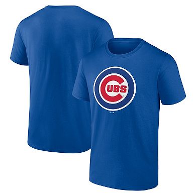Men's Logo Athletic Royal Chicago Cubs Official Logo T-Shirt