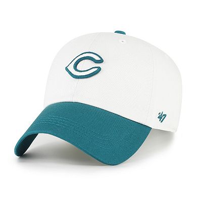 Men's '47 White/Teal Cincinnati Reds Contemporary Tonal Clean Up Adjustable Hat