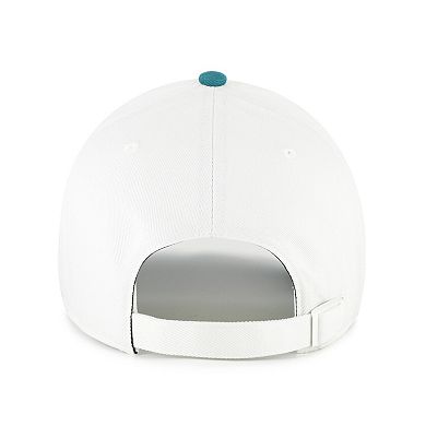Men's '47 White/Teal Cincinnati Reds Contemporary Tonal Clean Up Adjustable Hat