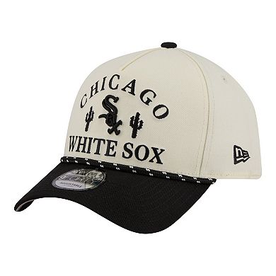 Men's New Era Cream Chicago White Sox 2026 Spring Training Fan Pack Rope A-Frame 9FORTY Adjustable Hat