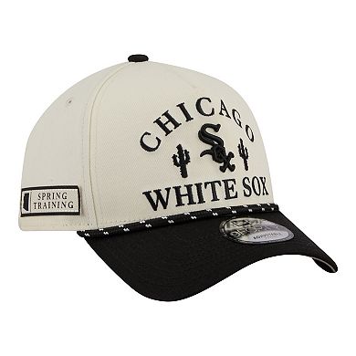 Men's New Era Cream Chicago White Sox 2026 Spring Training Fan Pack Rope A-Frame 9FORTY Adjustable Hat