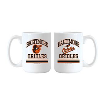 Logo Brands Baltimore Orioles 15oz. Current & Throwback Mug Set