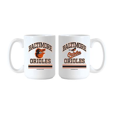 Logo Brands Baltimore Orioles 15oz. Current & Throwback Mug Set