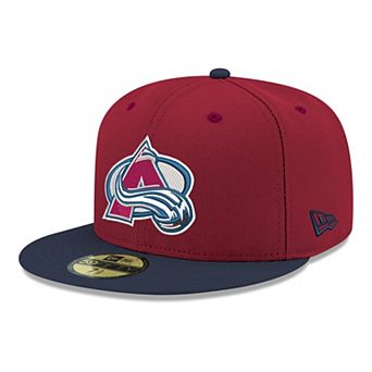 Men's New Era Burgundy Colorado Avalanche Core Logo Two-Tone 59FIFTY Fitted Hat