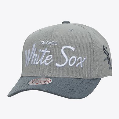 Men's Mitchell & Ness Gray Chicago White Sox Thunderstorm Head Coach Pro-Crown Adjustable Hat