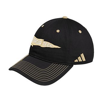Men's adidas Black Georgia Tech Yellow Jackets Slouch Adjustable Hat