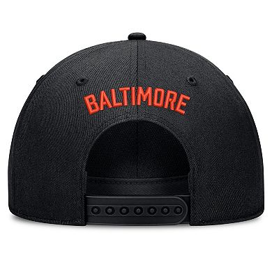 Men's Nike Black Baltimore Orioles Cooperstown Rise Adjustable Hat