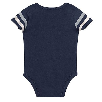 "Newborn Outerstuff Navy New York Yankees Up One Three-Piece Bodysuit, Bib & Booties Set"