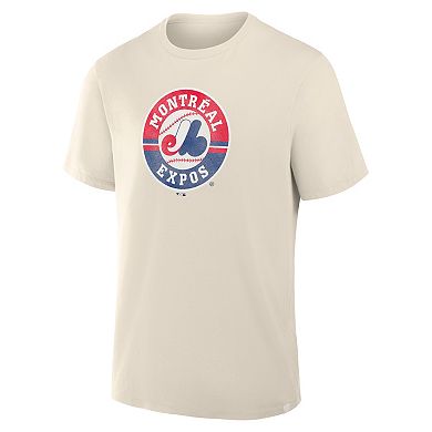 Men's Fanatics Tan Montreal Expos Alt Logo Legacy T-Shirt