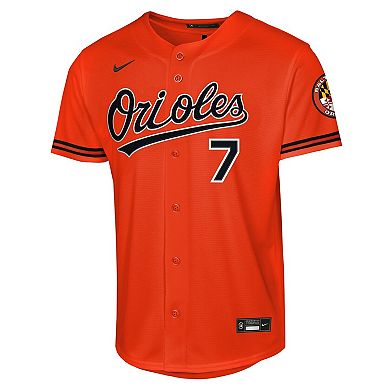 Youth Nike Jackson Holliday Orange Baltimore Orioles Alternate 2 Stadium Player Jersey