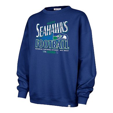 Women's '47 College Navy Seattle Seahawks Regional Oversized Sweatshirt
