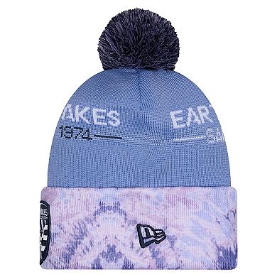 Men's New Era Light Blue San Jose Earthquakes 2026 Jersey Hook Cuffed Knit Hat with Pom