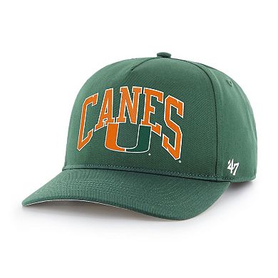 Men's '47 Green Miami Hurricanes Walk Tall Hitch Adjustable Hat