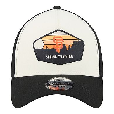 Men's New Era Stone San Francisco Giants 2026 Spring Training Fan Pack Gradient 39THIRTY Flex Hat
