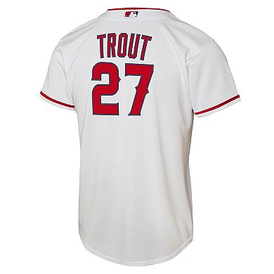 Youth Nike Mike Trout White Los Angeles Angels Home Replica Player Jersey