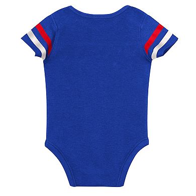 "Newborn Outerstuff Royal Texas Rangers Up One Three-Piece Bodysuit, Bib & Booties Set"