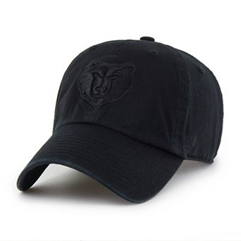 Men's '47 Memphis Grizzlies Black on Black Clean Up Adjustable Hat