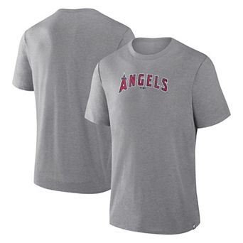 Men's Fanatics Heather Gray Los Angeles Angels Play Tribute Tri-Blend T-Shirt
