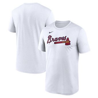 Men's Nike White Atlanta Braves New Legend Wordmark Dri-FIT T-Shirt