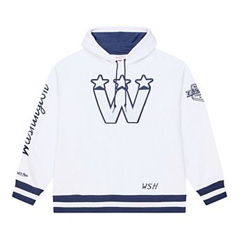 Men's Mitchell & Ness White Washington Capitals Arctic Fleece Hoodie