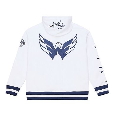 Men's Mitchell & Ness White Washington Capitals Arctic Fleece Hoodie