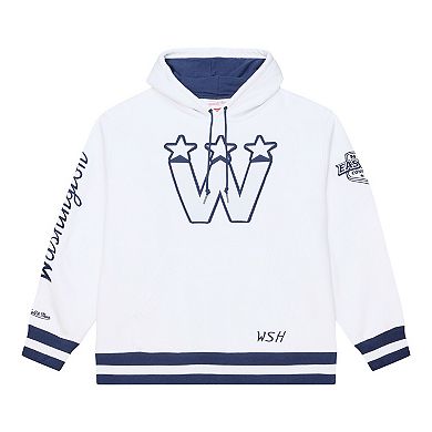 Men's Mitchell & Ness White Washington Capitals Arctic Fleece Hoodie