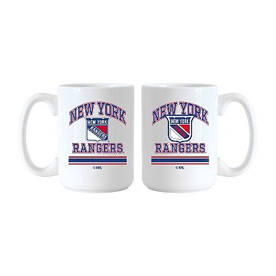 Logo Brands New York Rangers 15oz. Current & Throwback Mug Set