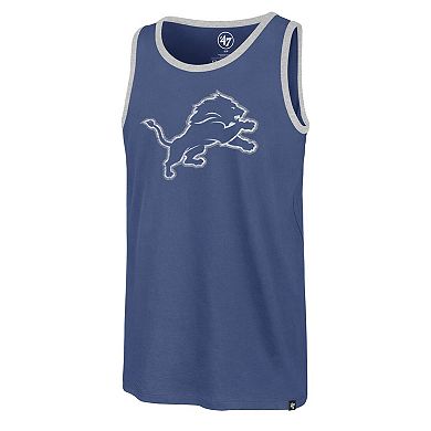 Men's '47 Blue Detroit Lions Premier Franklin Tank Top