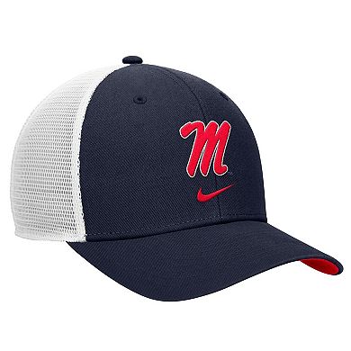 Men's Nike Navy Ole Miss Rebels Rise Trucker Adjustable Hat