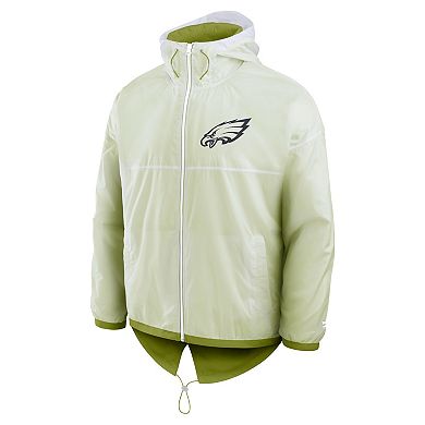 Men's Fanatics White Philadelphia Eagles Type Play Down Full-Zip Jacket