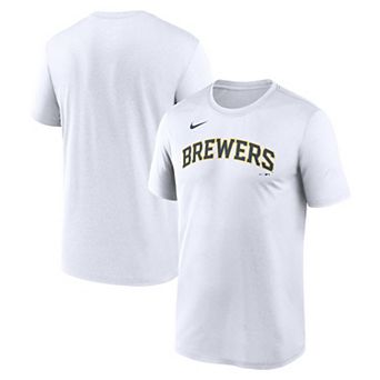 Men's Nike White Milwaukee Brewers New Legend Wordmark Dri-FIT T-Shirt