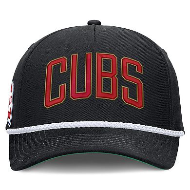 Men's Nike Black Chicago Cubs Cooperstown Collection Rise Adjustable Hat