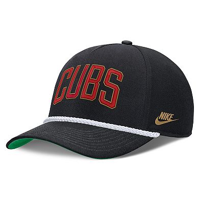 Men's Nike Black Chicago Cubs Cooperstown Collection Rise Adjustable Hat