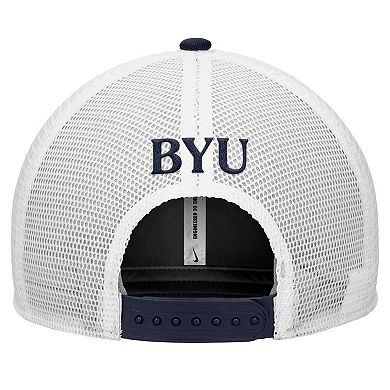 Men's Nike Navy BYU Cougars Rise Trucker Adjustable Hat