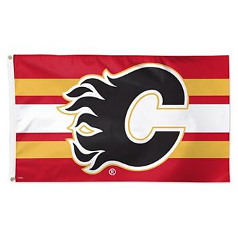 WinCraft Calgary Flames 3' x 5' Team Stripe Deluxe Single-Sided Flag