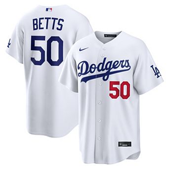 Men's Nike Mookie Betts White Los Angeles Dodgers Home Stadium Jersey