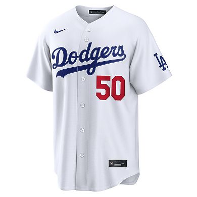 Men's Nike Mookie Betts White Los Angeles Dodgers Home Stadium Jersey