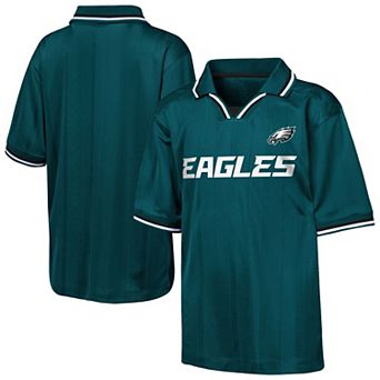 Youth Outerstuff Midnight Green Philadelphia Eagles Stadium Jersey Polo